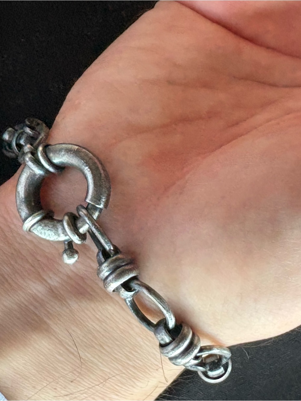 BRACELET By BIGO. Links. Australia. Vintage. Metal nickel silver tone.